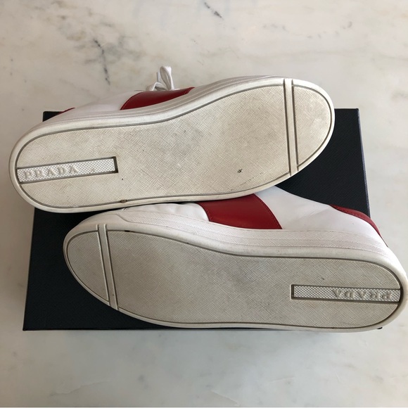 Prada Sneaker Red and white size 37.5 - Picture 9 of 14